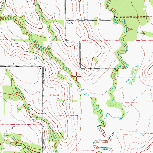Topographic Map of Soil Conservation Service Site 17 Reservoir, TX