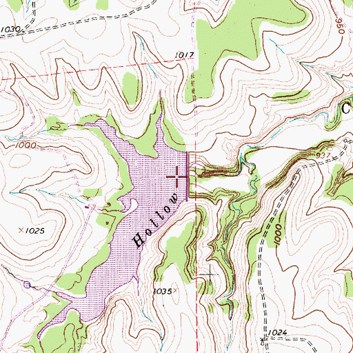 Topographic Map of Star Hollow Lake Dam, TX