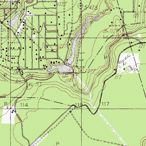 Topographic Map of Hoop and Holler Lake Number 1 Dam, TX