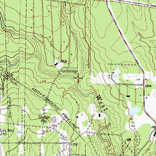 Topographic Map of Lake Wildwood Dam, TX