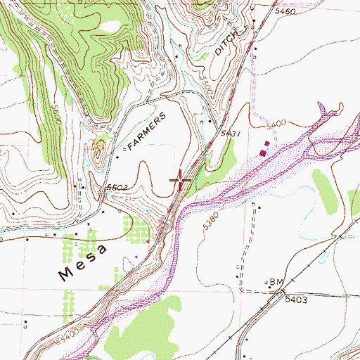 Topographic Map of Jay Creek, CO