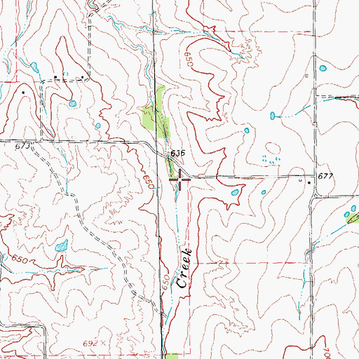 Topographic Map of Soil Conservation Service Site 65 Dam, TX