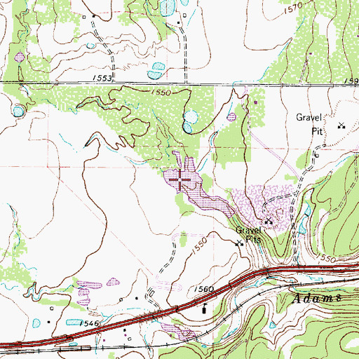 Topographic Map of Soil Conservation Service Site 2a Reservoir, TX