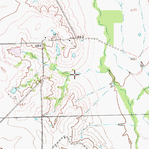 Topographic Map of Soil Conservation Service Site 33 Reservoir, TX