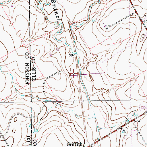 Topographic Map of Soil Conservation Service Site 49a Dam, TX