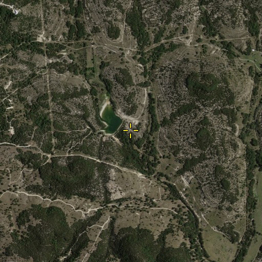 Aerial/Satellite Image of Old Langford Lake Dam, TX