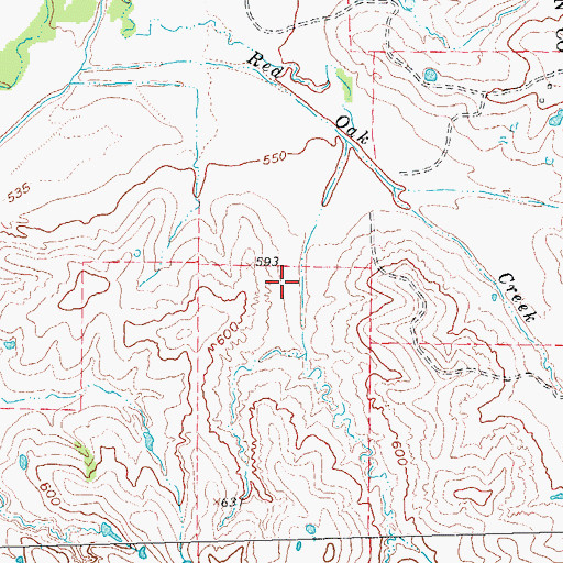 Topographic Map of Soil Conservation Service Site 71 Reservoir, TX