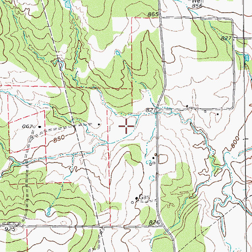 Topographic Map of Soil Conservation Service Site 14 Reservoir, TX