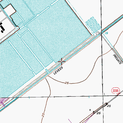 Topographic Map of Operating Basin Number 4, TX