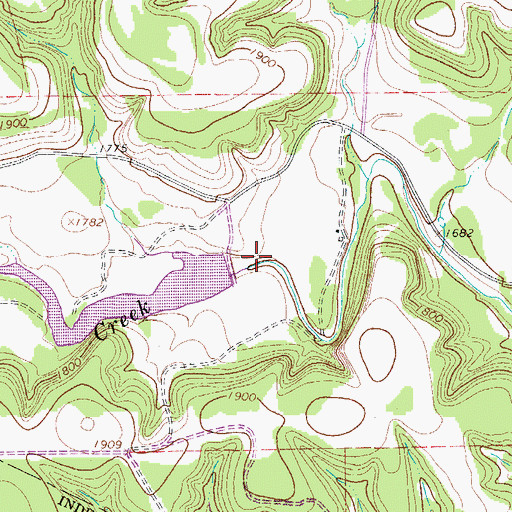 Topographic Map of Roden Lake, TX