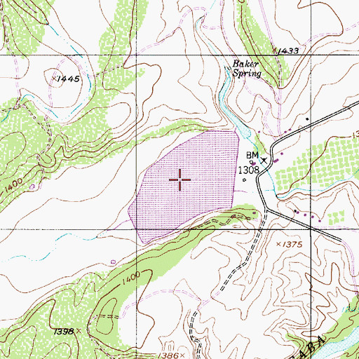 Topographic Map of Lake Margery, TX