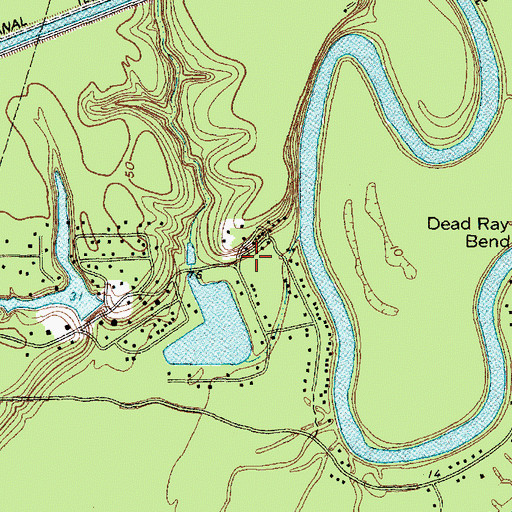 Topographic Map of Timber Lake, TX