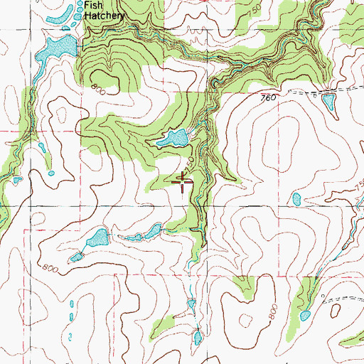Topographic Map of May Lake, TX