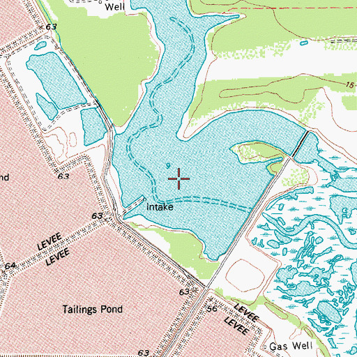 Topographic Map of Evaporation Lake, TX