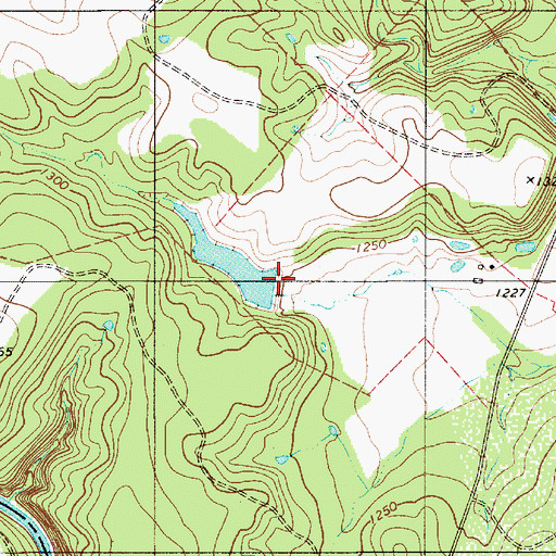 Topographic Map of Wilcox Lake Dam, TX