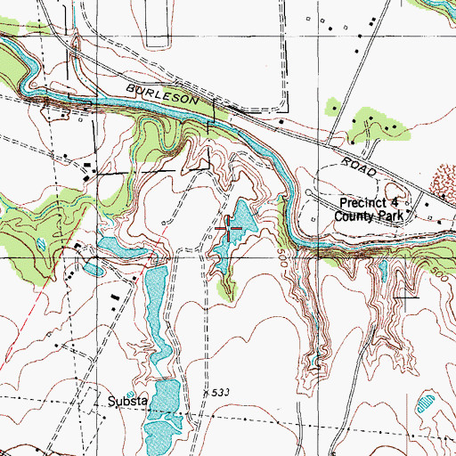 Topographic Map of Stewart Lake, TX