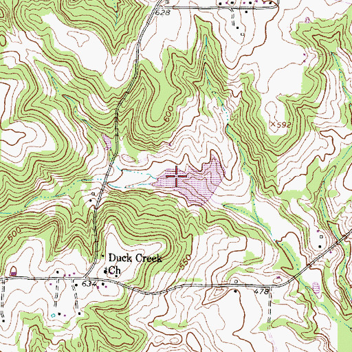 Topographic Map of Reynolds Lake, TX