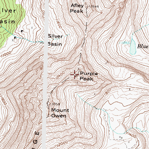 Topographic Map of Purple Peak, CO