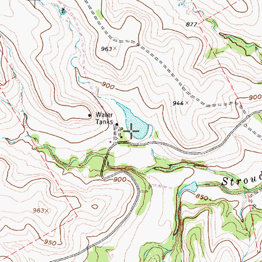 Topographic Map of Black Lake Number 7, TX