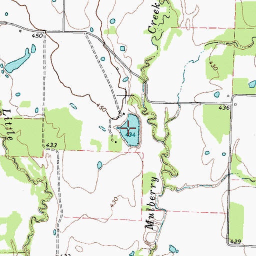 Topographic Map of Wilson Lake, TX