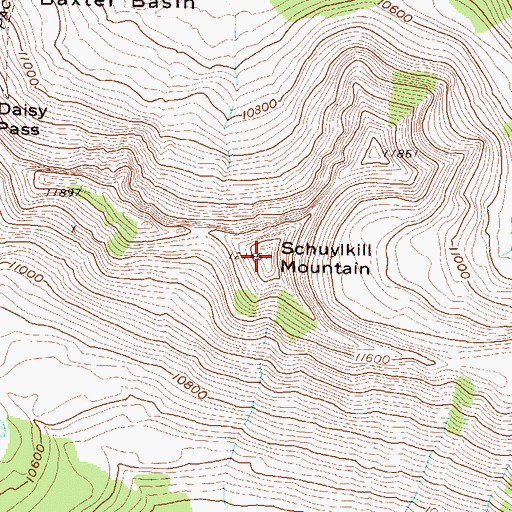 Topographic Map of Schuylkill Mountain, CO