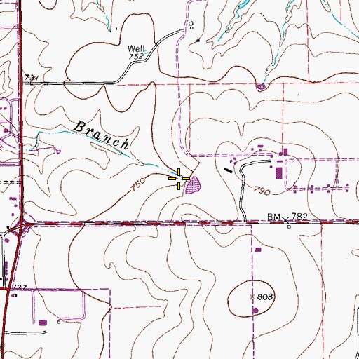 Topographic Map of Box Lake Dam, TX