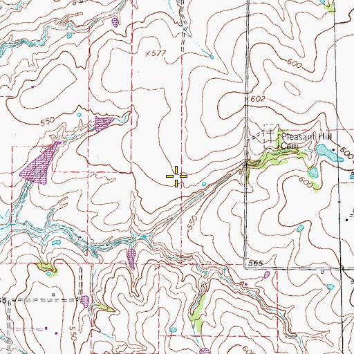 Topographic Map of Boyd Lake Dam, TX