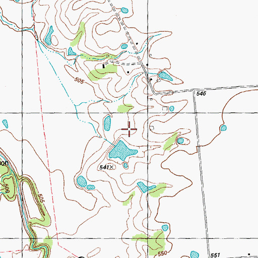 Topographic Map of Carpenter Lake Dam, TX