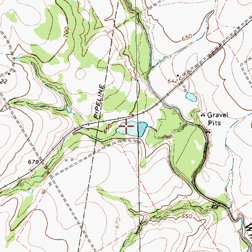 Topographic Map of Isenberg Lake, TX