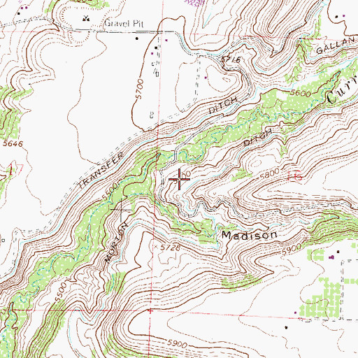 Topographic Map of Morton Ditch, CO