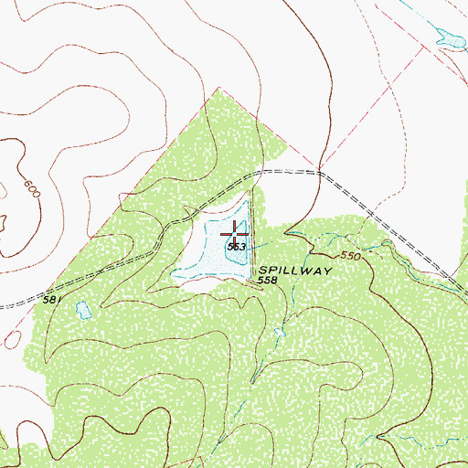 Topographic Map of Reynolds and Wilson Lake Number 1, TX