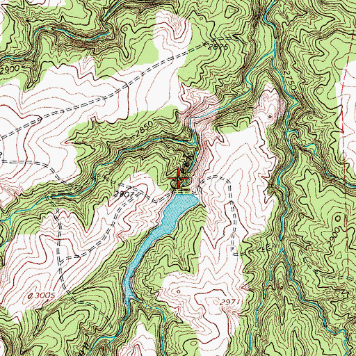 Topographic Map of Cogdell Lake Dam, TX