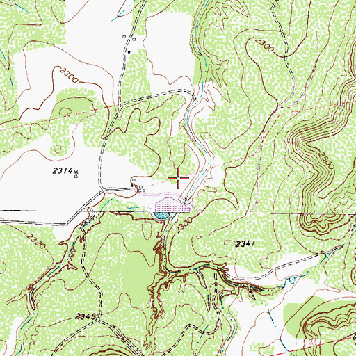 Topographic Map of Boothe Lake, TX