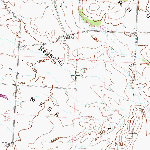 Topographic Map of Lucas Creek, CO