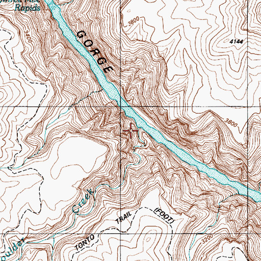 Topographic Map of Boulder Creek, AZ