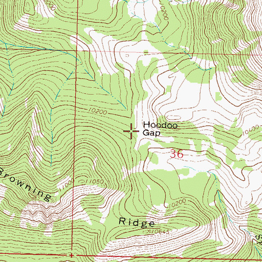 Topographic Map of Hoodon Gap, CO