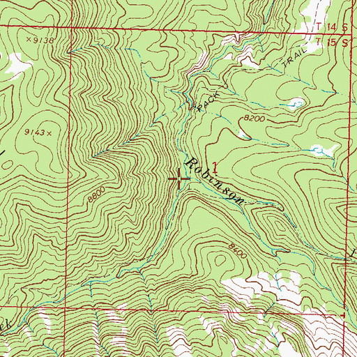 Topographic Map of Kaufman Creek, CO