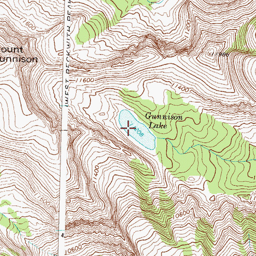 Topographic Map of Gunnison Lake, CO