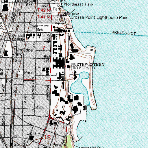 Topographic Map of James L Allen Center, IL