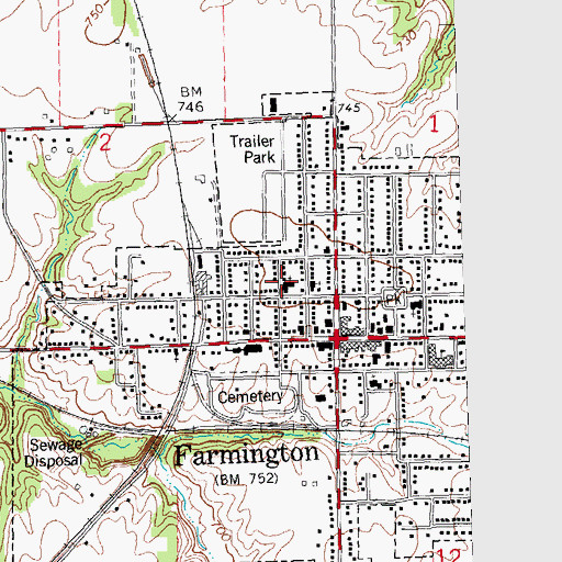 Topographic Map of First Methodist Episcopal Church, IL