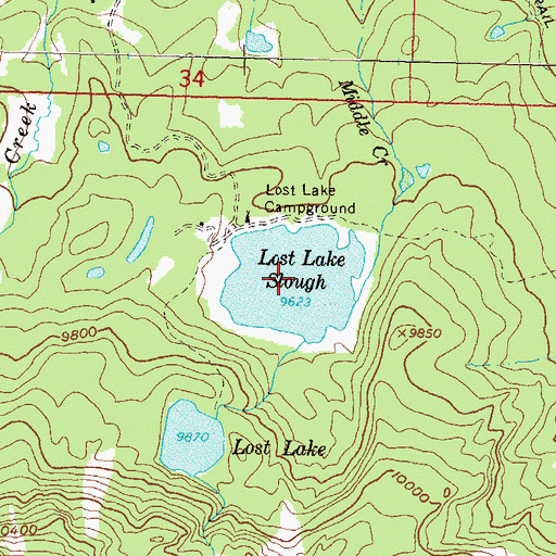 Topographic Map of Lost Lake Slough, CO