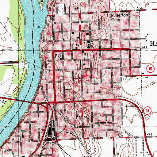 Topographic Map of Church of the Nazarene, IL