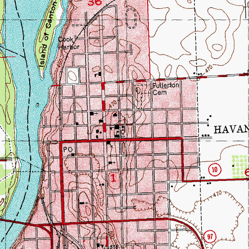 Topographic Map of Saint Pauls Evangelical Lutheran School, IL