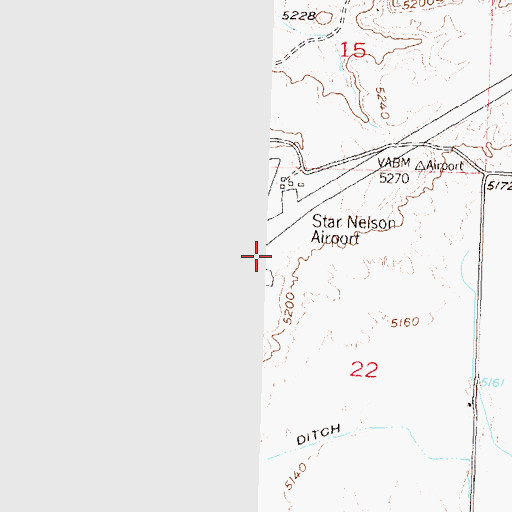 Topographic Map of Sky Island Ranch Airport, CO