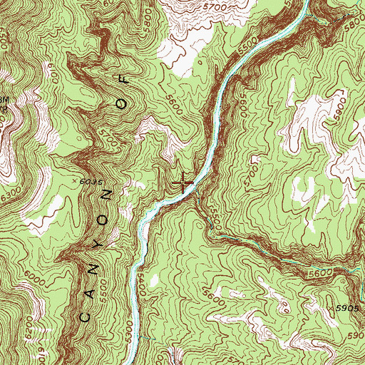 Topographic Map of Red Canyon, CO