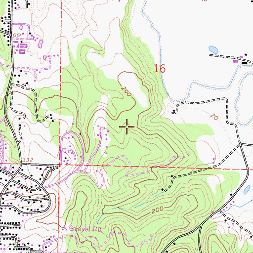 Topographic Map of Humboldt Hill, CA