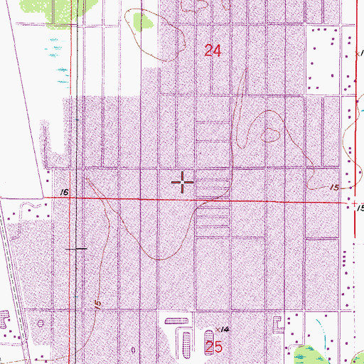 Topographic Map of Suncoast Estates, FL