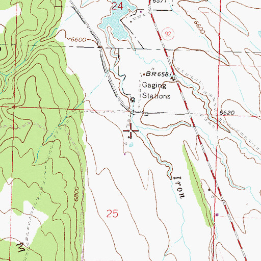 Topographic Map of Alkali Creek, CO