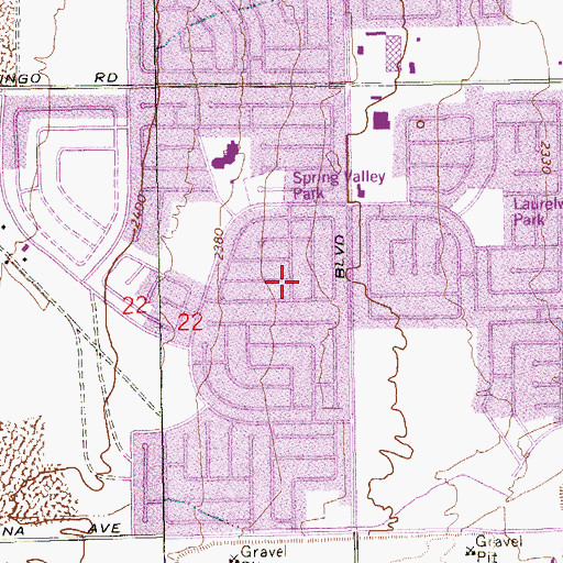 Topographic Map of Spring Valley, NV