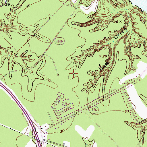 Topographic Map of Neuse Forest, NC